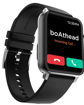 boAt Storm Call w/ 4.29 cm(1.69"), BT Calling & 550 Nits Brightness Smartwatch  (Bold Black Strap)